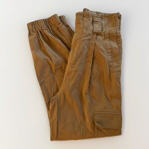 Stradivarius Tapered Leg Cargo Pants Tan Brown‎ US Size XS Belt Loops